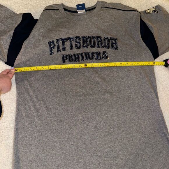 University of Pittsburgh (PITT) Embroidered Oversized Tee Gray Blue Unisex Large - Picture 7 of 10